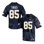 Notre Dame Fighting Irish Men's George Takacs #85 Navy Under Armour Authentic Stitched Big & Tall College NCAA Football Jersey DLN6899CR